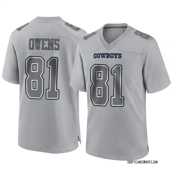 Men's Terrell Owens Dallas Cowboys Game Gray Atmosphere Fashion Jersey