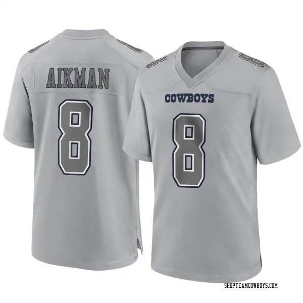 Men's Troy Aikman Dallas Cowboys Game Gray Atmosphere Fashion Jersey