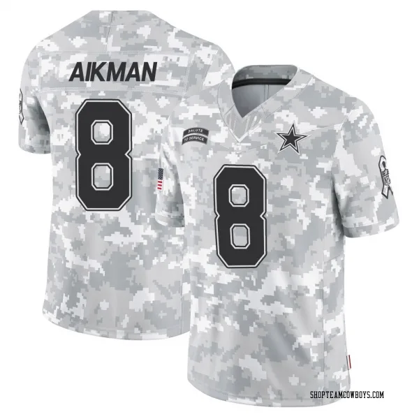 Men's Troy Aikman Dallas Cowboys Limited Arctic Camo 2024 Salute to Service Jersey