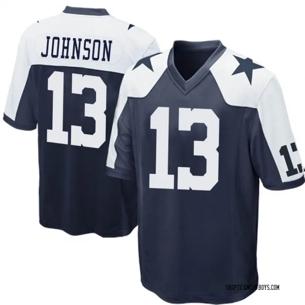 Men's Tyron Billy-Johnson Dallas Cowboys Game Navy Blue Throwback Jersey