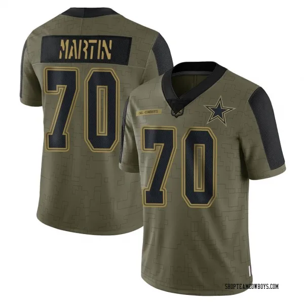 Men's Zack Martin Dallas Cowboys Limited Olive 2021 Salute To Service Jersey