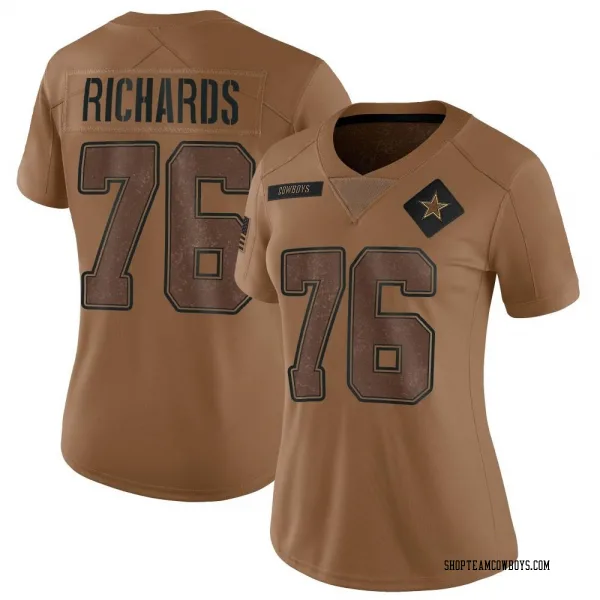 Women's Asim Richards Dallas Cowboys Limited Brown 2023 Salute To Service Jersey