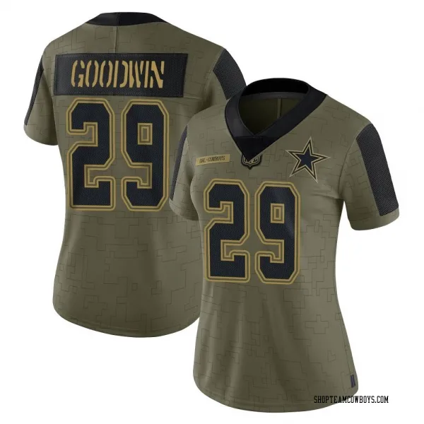 Women's C.J. Goodwin Dallas Cowboys Limited Olive 2021 Salute To Service Jersey