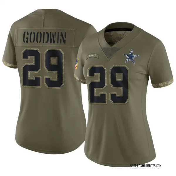 Women's C.J. Goodwin Dallas Cowboys Limited Olive 2022 Salute To Service Jersey