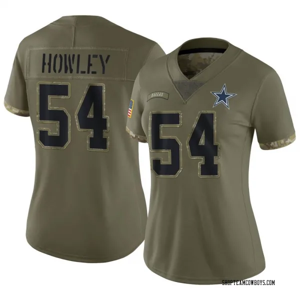 Women's Chuck Howley Dallas Cowboys Limited Olive 2022 Salute To Service Jersey