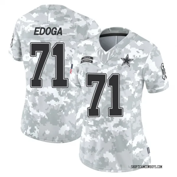 Women's Chuma Edoga Dallas Cowboys Limited Arctic Camo 2024 Salute to Service Jersey