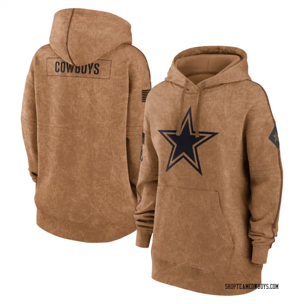 Women's Dallas Cowboys Brown 2023 Salute to Service Pullover Hoodie