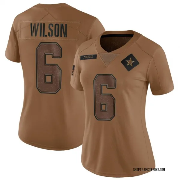 Women's Donovan Wilson Dallas Cowboys Limited Brown 2023 Salute To Service Jersey