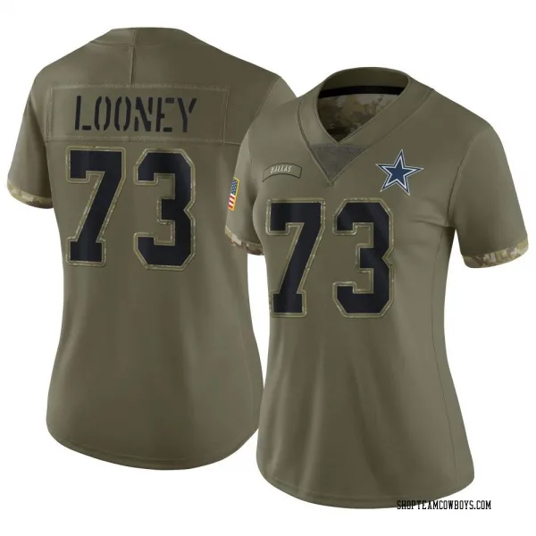 Women's Joe Looney Dallas Cowboys Limited Olive 2022 Salute To Service Jersey