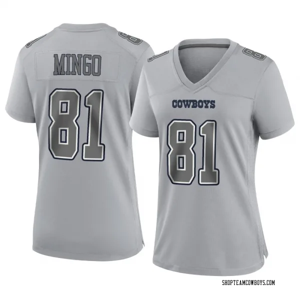 Women's Jonathan Mingo Dallas Cowboys Game Gray Atmosphere Fashion Jersey