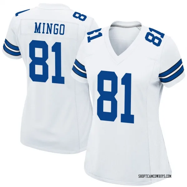 Women's Jonathan Mingo Dallas Cowboys Game White Jersey