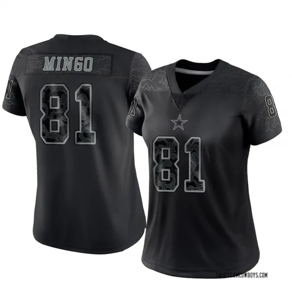 Women's Jonathan Mingo Dallas Cowboys Limited Black Reflective Jersey