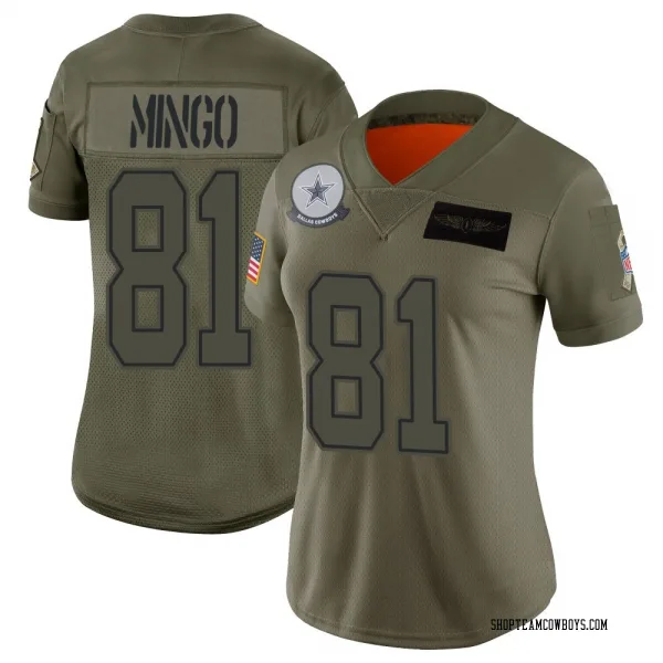 Women's Jonathan Mingo Dallas Cowboys Limited Camo 2019 Salute to Service Jersey