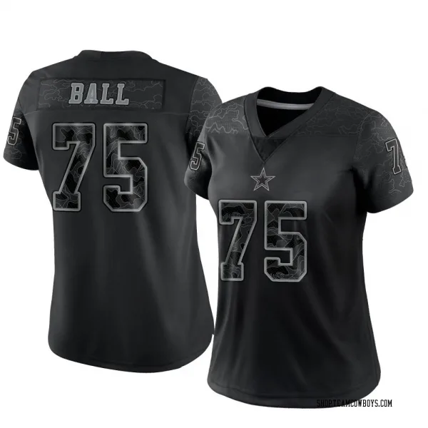 Women's Josh Ball Dallas Cowboys Limited Black Reflective Jersey