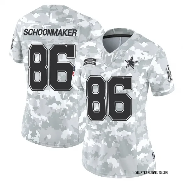 Women's Luke Schoonmaker Dallas Cowboys Limited Arctic Camo 2024 Salute to Service Jersey