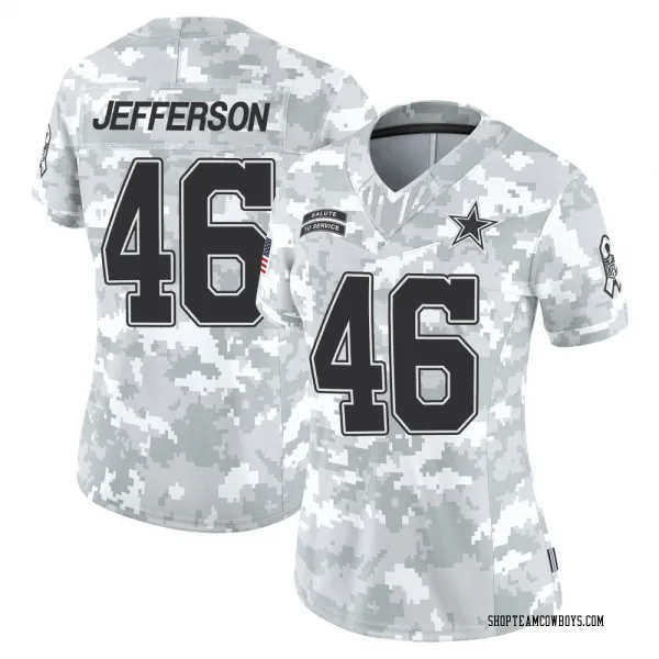 Women's Malik Jefferson Dallas Cowboys Limited Arctic Camo 2024 Salute to Service Jersey