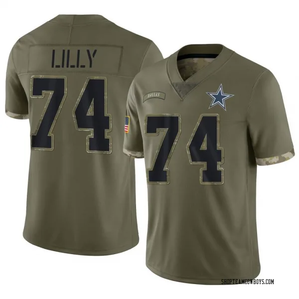 Youth Bob Lilly Dallas Cowboys Limited Olive 2022 Salute To Service Jersey