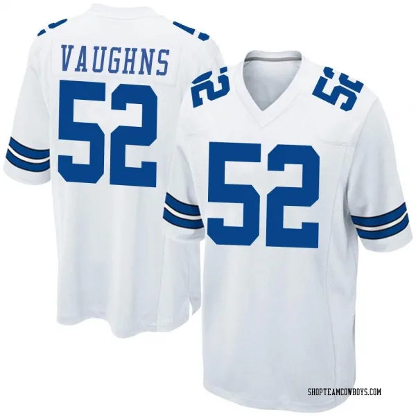 Youth Byron Vaughns Dallas Cowboys Game White Jersey