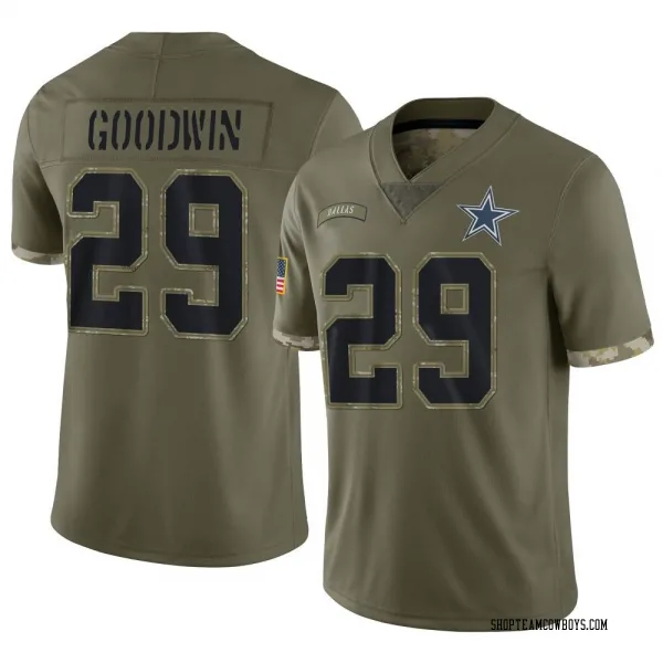 Youth C.J. Goodwin Dallas Cowboys Limited Olive 2022 Salute To Service Jersey