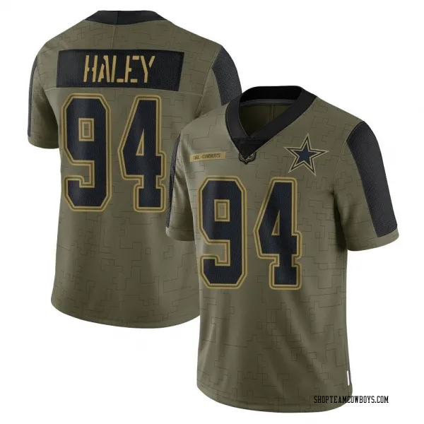 Youth Charles Haley Dallas Cowboys Limited Olive 2021 Salute To Service Jersey