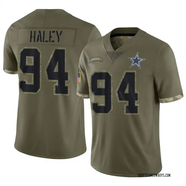 Youth Charles Haley Dallas Cowboys Limited Olive 2022 Salute To Service Jersey