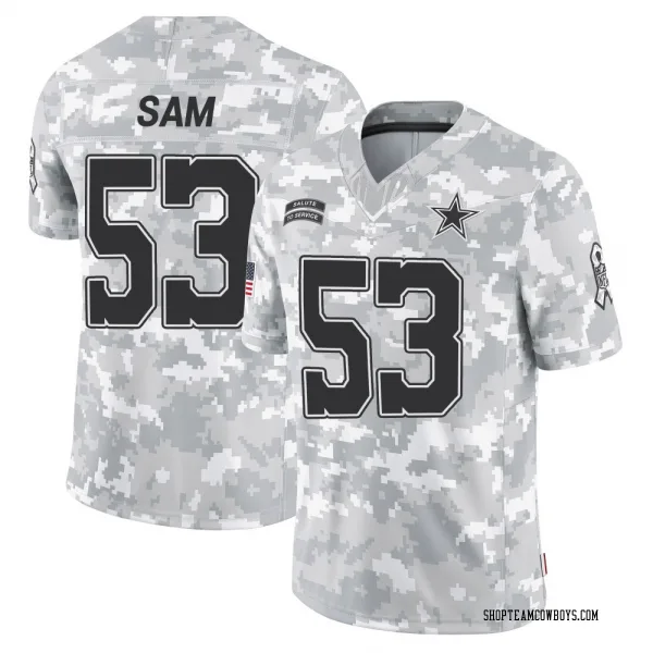 Youth Christian Sam Dallas Cowboys Limited Arctic Camo 2024 Salute to Service Jersey