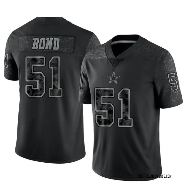 Youth Devante Bond Dallas Cowboys Limited Black Reflective Jersey