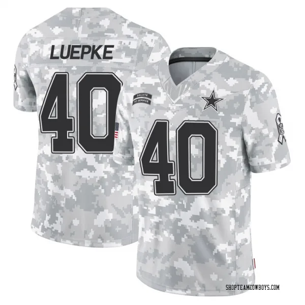 Youth Hunter Luepke Dallas Cowboys Limited Arctic Camo 2024 Salute to Service Jersey