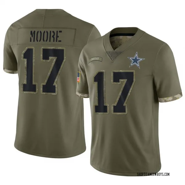 Youth Kellen Moore Dallas Cowboys Limited Olive 2022 Salute To Service Jersey