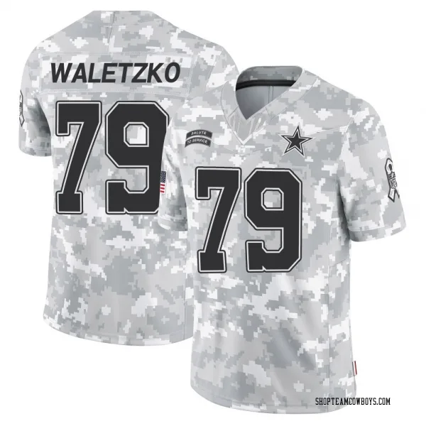 Youth Matt Waletzko Dallas Cowboys Limited Arctic Camo 2024 Salute to Service Jersey