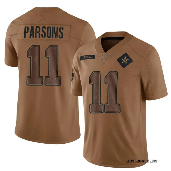 Youth Micah Parsons Dallas Cowboys Limited Brown 2023 Salute To Service Jersey