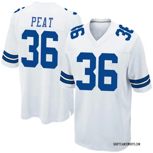 Youth Nathaniel Peat Dallas Cowboys Game White Jersey