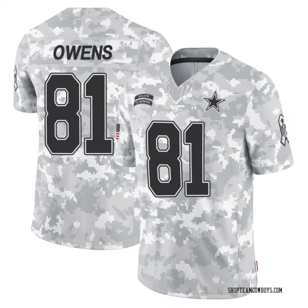 Youth Terrell Owens Dallas Cowboys Limited Arctic Camo 2024 Salute to Service Jersey